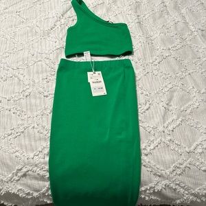 Green Zara set NWT